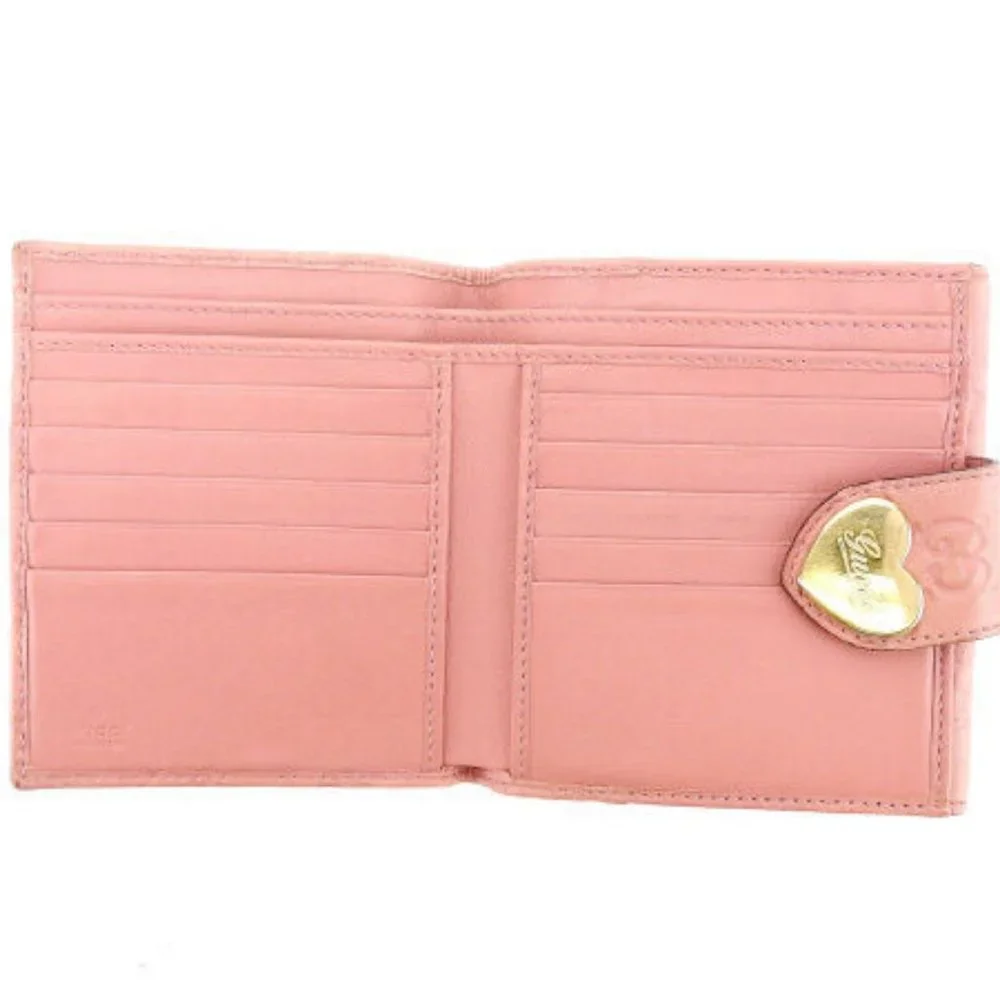 Gucci Wallet Purse Guccissima Pink Gold Woman Authentic Used - Picture 5 of 6
